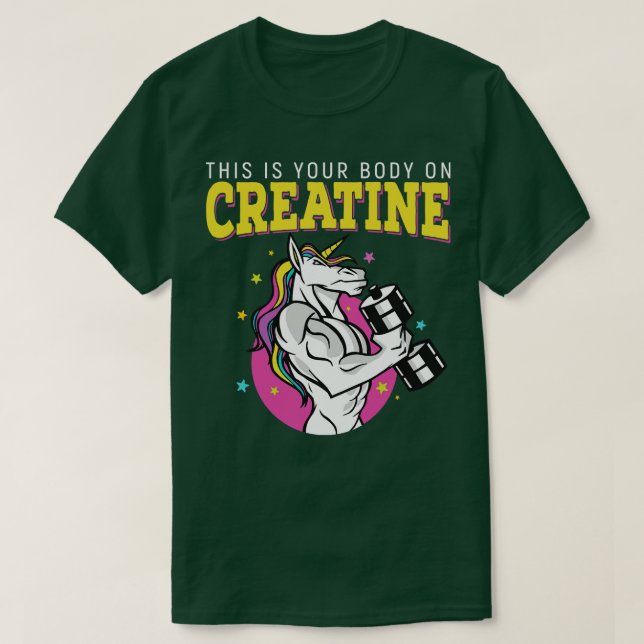 Det här är din kropp på Creatine Gym Fitness T Shirt (Design framsida)