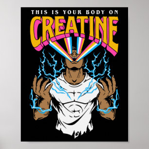 Det här är din kropp på Creatine Workout Gym Birth Poster