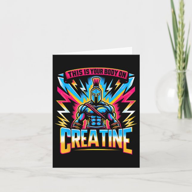 Det här är din kropp på Creatine Workout Gym Kort (Framsida)
