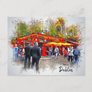 Det här är Dublin-Irland Vykort