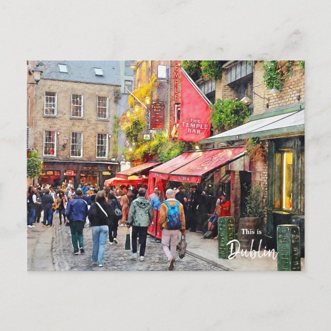 Det här är Dublin-Irland Vykort (Framsida)