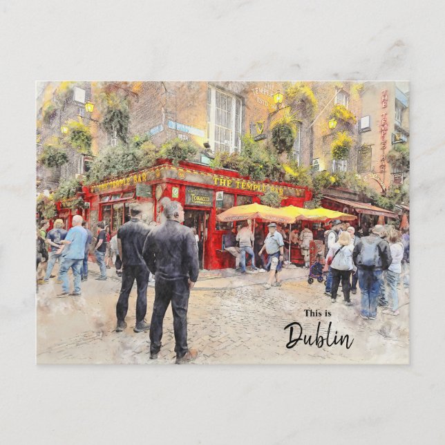 Det här är Dublin-Irland Vykort (Framsida)