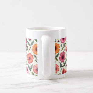 Det här är en blomdesign för mugg