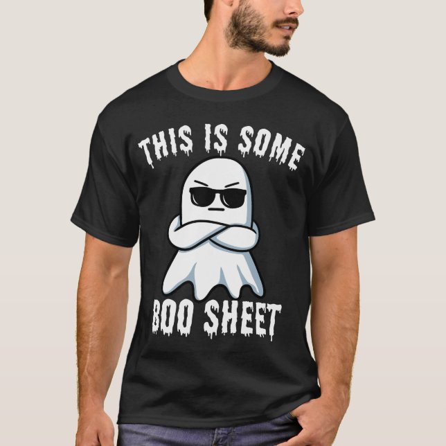 Det här är en Boo Lakan Ghost Retro T Shirt (Framsida)