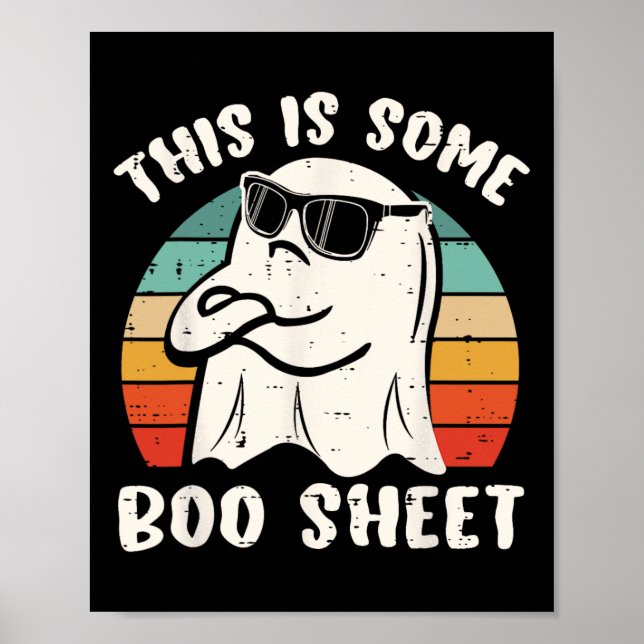 Det här är en Boo Lakan Halloween Ghost Funny Gift Poster (Framsidan)