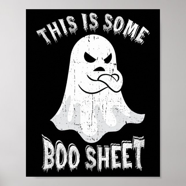 Det här är en Boo Lakan Halloween Ghost Roligt Man Poster (Framsidan)