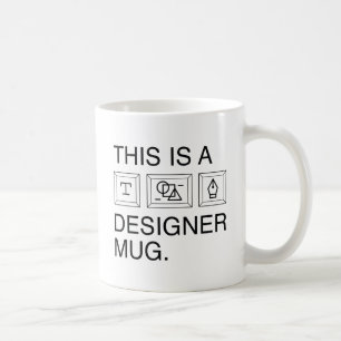 Det här är en designer Mugg