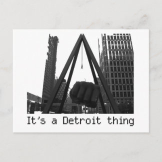 det här är en Detroit-grej Vykort