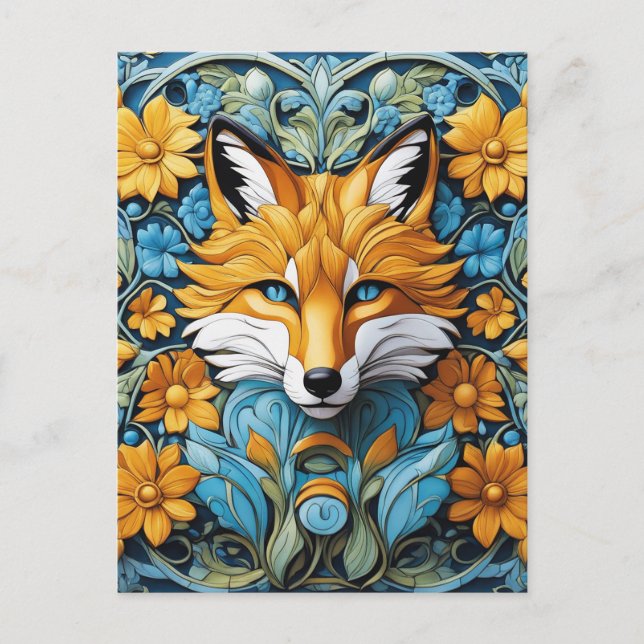 Det här är en ebony färgad Fox-center som har Vykort (Framsida)