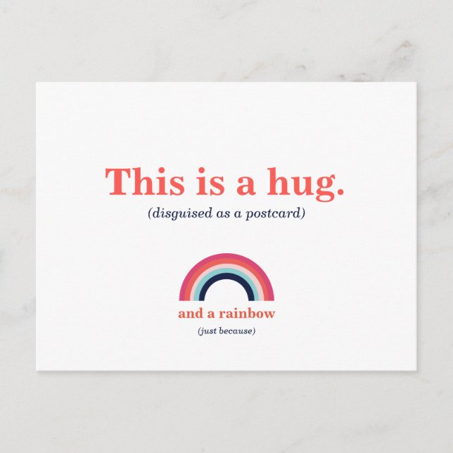 Det här är en enorm modern regnbåge vykort (Framsida)