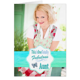 Det här är en fullkomligt fabulös Moster-blå fjäri Hälsningskort