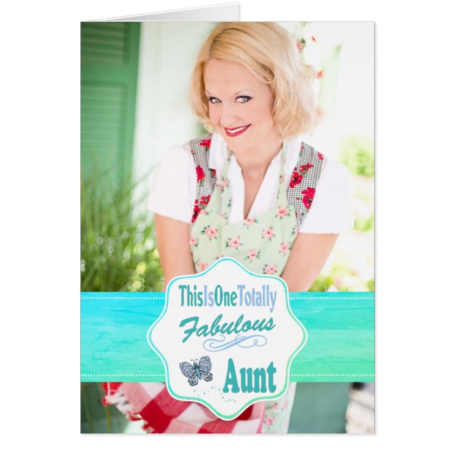 Det här är en fullkomligt fabulös Moster-blå fjäri Hälsningskort (Framsidan)