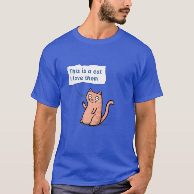 Det här är en kattflicka t shirt (Framsida)