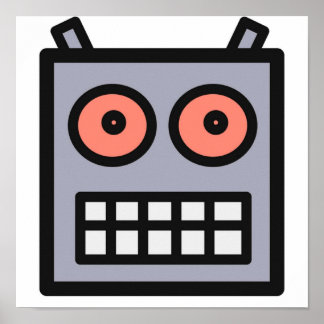 Det här är en Robot Head Poster