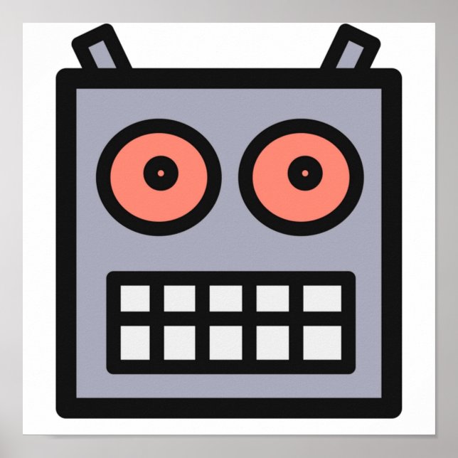 Det här är en Robot Head Poster (Framsidan)