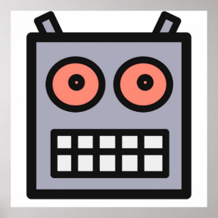 Det här är en Robot Head Poster