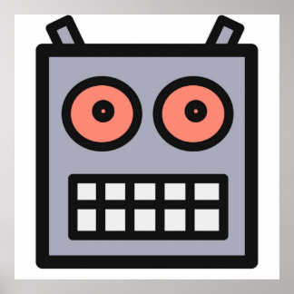 Det här är en Robot Head Poster