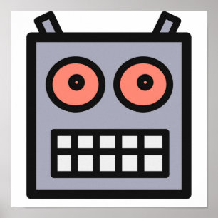 Det här är en Robot Head Poster