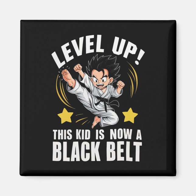 Det här är en Svart Hapkido-utmärkelse i Bälte. Magnet (Framsidan)