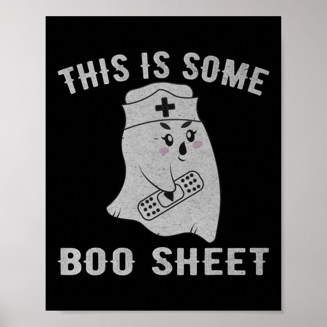 Det här är ett boo lakan boo-spöket Funny Hallowee Poster (Framsidan)