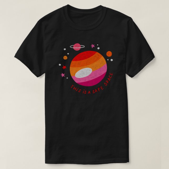 Det här är ett Säkert utrymme" Tee - Cosmic Comfor (Design framsida)