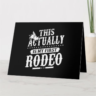 Det här är faktiskt min första Rodeo Cowboy Bull R Kort