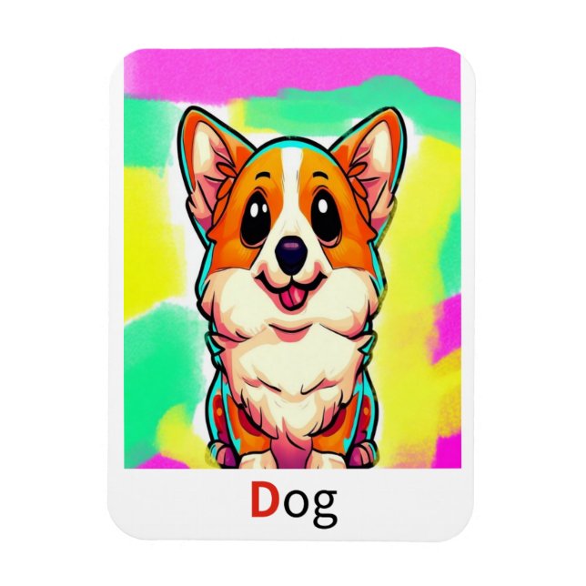 Det här är flashkort för färgad alfabet. magnet (Vertikal)