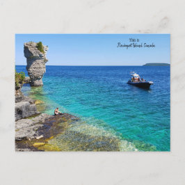 Det här är Flowerpot Island, Kanada Postcard Vykort