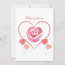 Det här är för oss, ett vackert inbjudningskort.