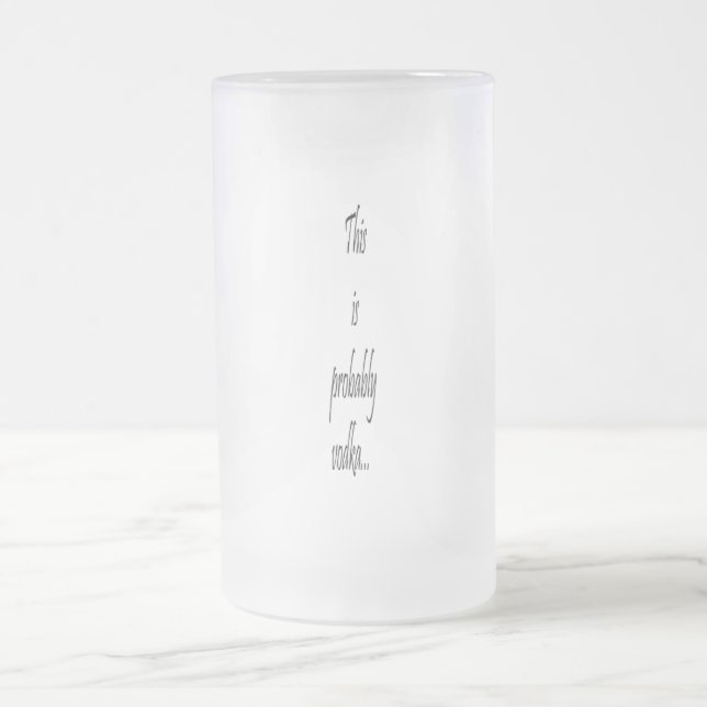 Det här är förmodligen vodka frostat ölglas (Center)