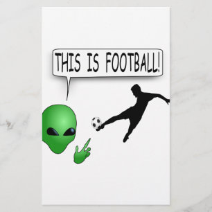 Det här är fotboll brevpapper
