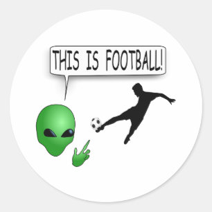Det här är fotbollen runt klistermärke