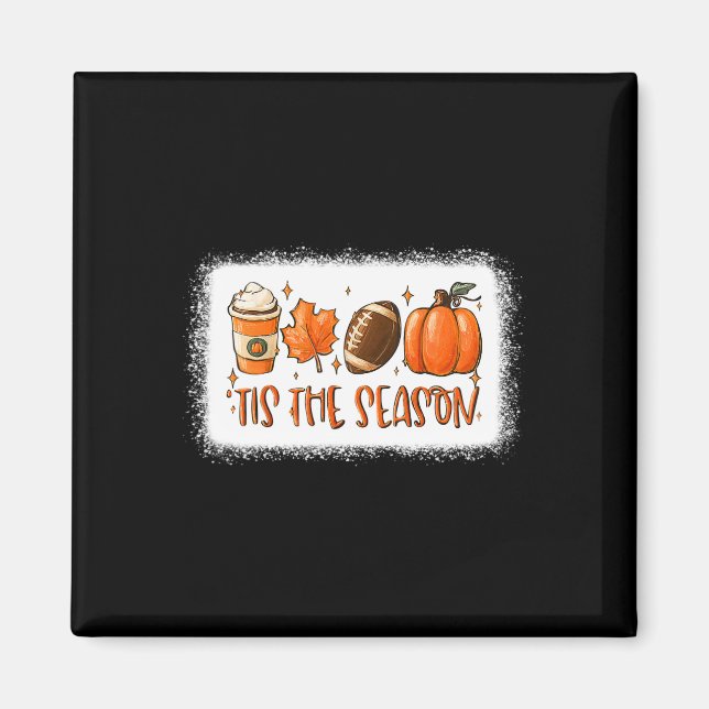 Det här är fotbollsblocket för säsong Pumpkin Löv  Magnet (Framsidan)