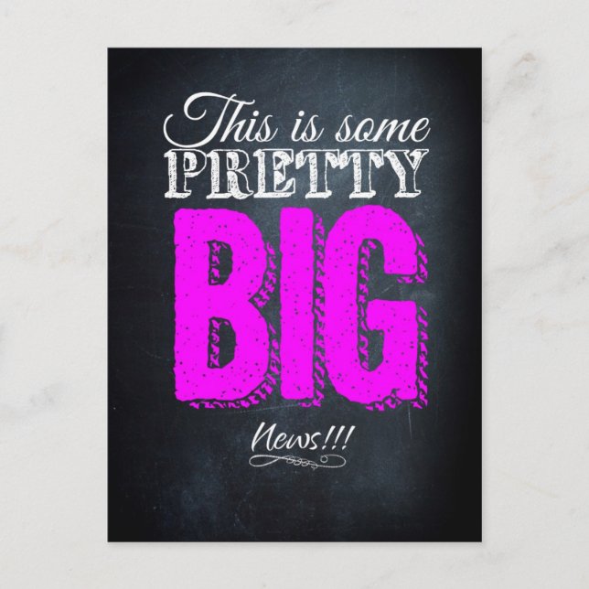 Det här är ganska stora nyheter vykort (Framsida)