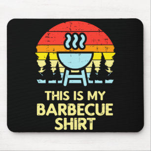 Det här är grilltröja retro bbq grillning män musmatta