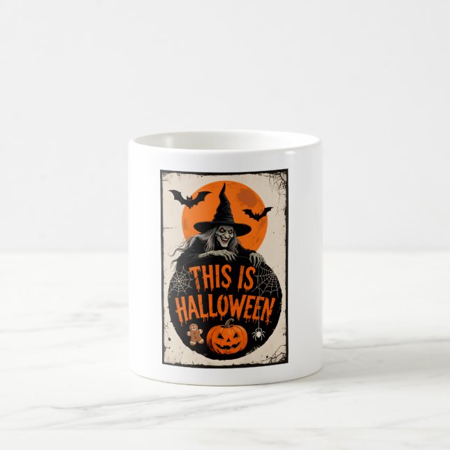 Det här är Halloween Scary Witch Retro Spooky Part Kaffemugg (Center)
