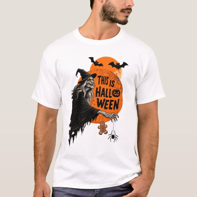 Det här är Halloween Scary Witch Retro Spooky Part T Shirt (Framsida)