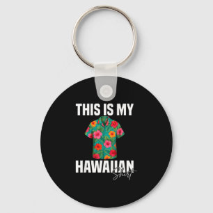 Det här är hawaiisk skjorta hibiskus blommor hawai nyckelring