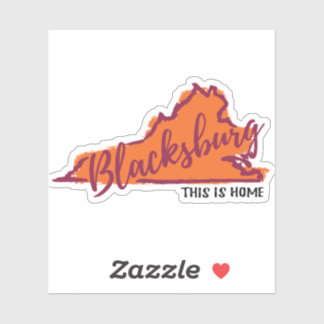 Det här är Home Blacksburg Va Hokie Sticker Klistermärken
