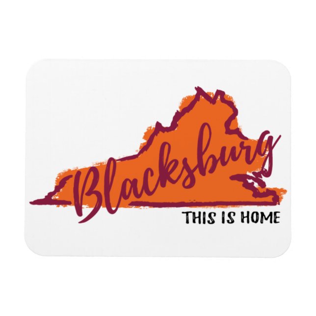 Det här är Home Blacksburg Virginia Hokie magnet (Horisontell)
