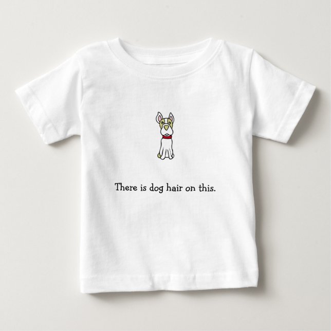 Det här är hund hår på det här - Boston Terrier T Shirt (Framsida)