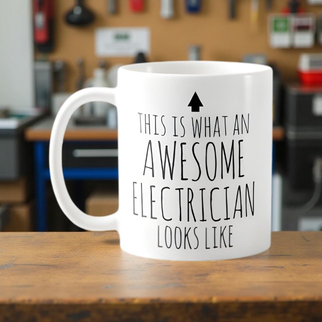 Det här är hur en Fantastisk Electrician ser ut Kaffemugg (Skapare uppladdad)
