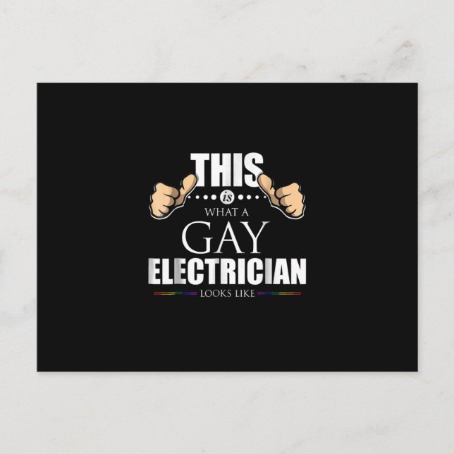 Det här är hur en homosexuell elektriker ser ut HB Vykort (Framsida)
