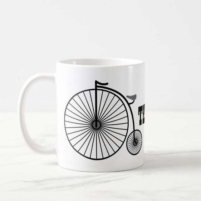 Det här är hur jag rullar Penny Farthing Coffee Mu Kaffemugg (Vänster)