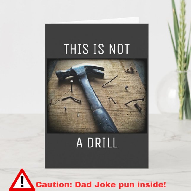 Det här är ingen borrmaskin... Pappa Joke Pun Kort (A funny Dad Joke pun to wish your special father a Happy Birthday!)
