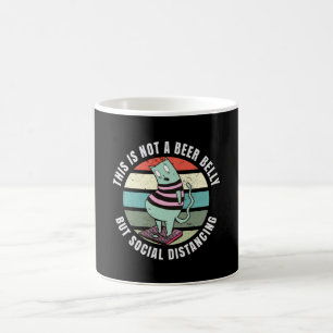 Det här är inte en ölbuk, utan social avstånd kaffemugg