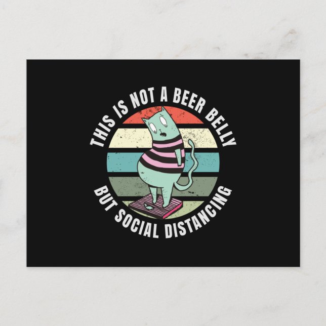 Det här är inte en ölbuk, utan social avstånd vykort (Framsida)