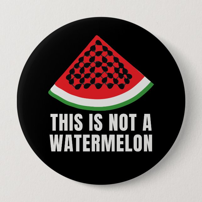 Det här är inte en Watermelon - palestinsk keffiye Knapp (Framsida)
