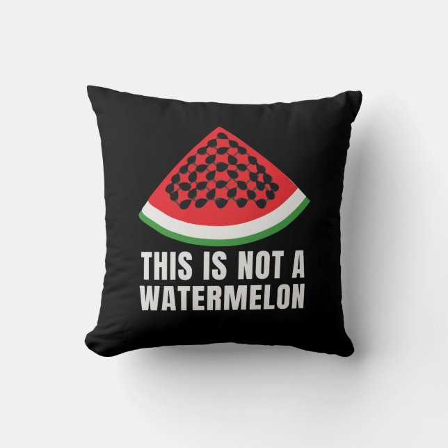 Det här är inte en Watermelon - palestinsk keffiye Kudde (Framsida)