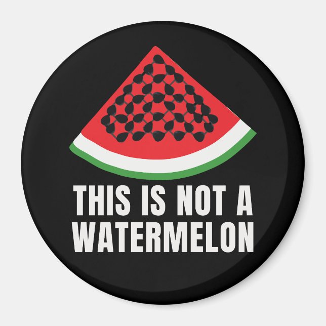 Det här är inte en Watermelon - palestinsk keffiye Magnet (Framsidan)